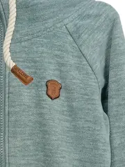 Vorschaubild 3 von Sweatjacke Hoodie Damen Gr. 36 S Türkis Meliert Casual Freizeit