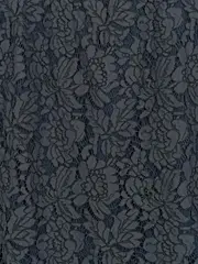 Vorschaubild 2 von Bleistiftrock Damen Gr. 36/S Dunkelblau Spitze Elegant Midi