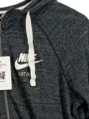 Vorschaubild 3 von Damen Sweatjacke Kapuzenjacke Grau Meliert Sportlich Gr. 38/M Logo