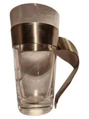 Vorschaubild 2 von Latte Macchiato Glas mit Edelstahl Henkel 300ml