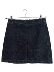 Vorschaubild 1 von Cordrock Minirock Damen Schwarz Gr. 38 Freizeit Baumwolle