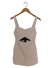 Vorschaubild 1 von Trafaluc Damen Top Body Gr. 38/M Beige Gestreift Cut-Out