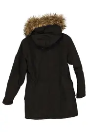 Vorschaubild 2 von Damen Parka Winterjacke XS 34 Schwarz Kapuze Fellbesatz
