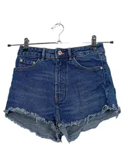 Vorschaubild 1 von Jeans Shorts Damen Hotpants Destroyed Saum Blau Gr. 34 XS