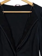 Vorschaubild 4 von EDC Damen Bolero Jacke Gr. 36/S Schwarz Elegant Baumwolle Spitze