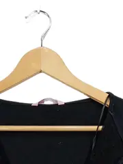 Vorschaubild 5 von EDC Damen Bolero Jacke Gr. 36/S Schwarz Elegant Baumwolle Spitze