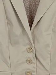 Vorschaubild 2 von Damen Blazer Beige Gr. 38 Business Klassisch Langarm