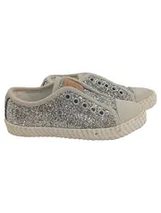 Vorschaubild 1 von Mädchen Sneaker Low Glitzer Silber Gr. 26,5 Slip-On Schuhe