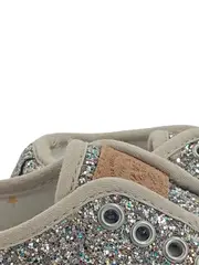 Vorschaubild 2 von Mädchen Sneaker Low Glitzer Silber Gr. 26,5 Slip-On Schuhe