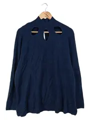 Vorschaubild 1 von Damen Pullover Gr. 42/44 Blau Modern Cut-Outs