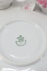 Vorschaubild 2 von Tasse und Unterteller Set 5x Weiß Blumen Porzellan Klassisch