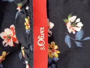 Vorschaubild 3 von Damen Bluse 36/S Blau Blumenmuster Bohemian Langarm