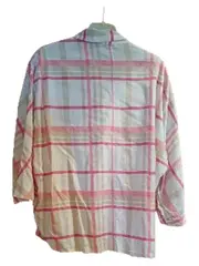 Vorschaubild 2 von Damen Hemdbluse Kariert Rosa Gr. 38 M Casual 3, 4-Arm