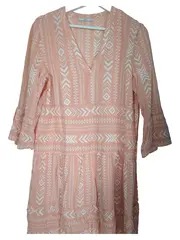 Vorschaubild 1 von EDC Damen Freizeitkleid Gr. 38/M Rosa Casual Bohemian Viskose Ethno