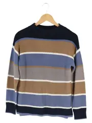 Vorschaubild 1 von Damen Pullover Gr. 38/M Mehrfarbig Gestreift Langarm Casual