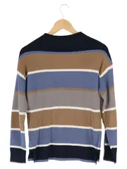 Vorschaubild 2 von Damen Pullover Gr. 38/M Mehrfarbig Gestreift Langarm Casual