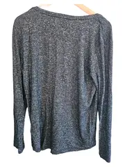 Vorschaubild 2 von Langarmshirt Damen Gr. 38/M Grau Casual Melange Viskose