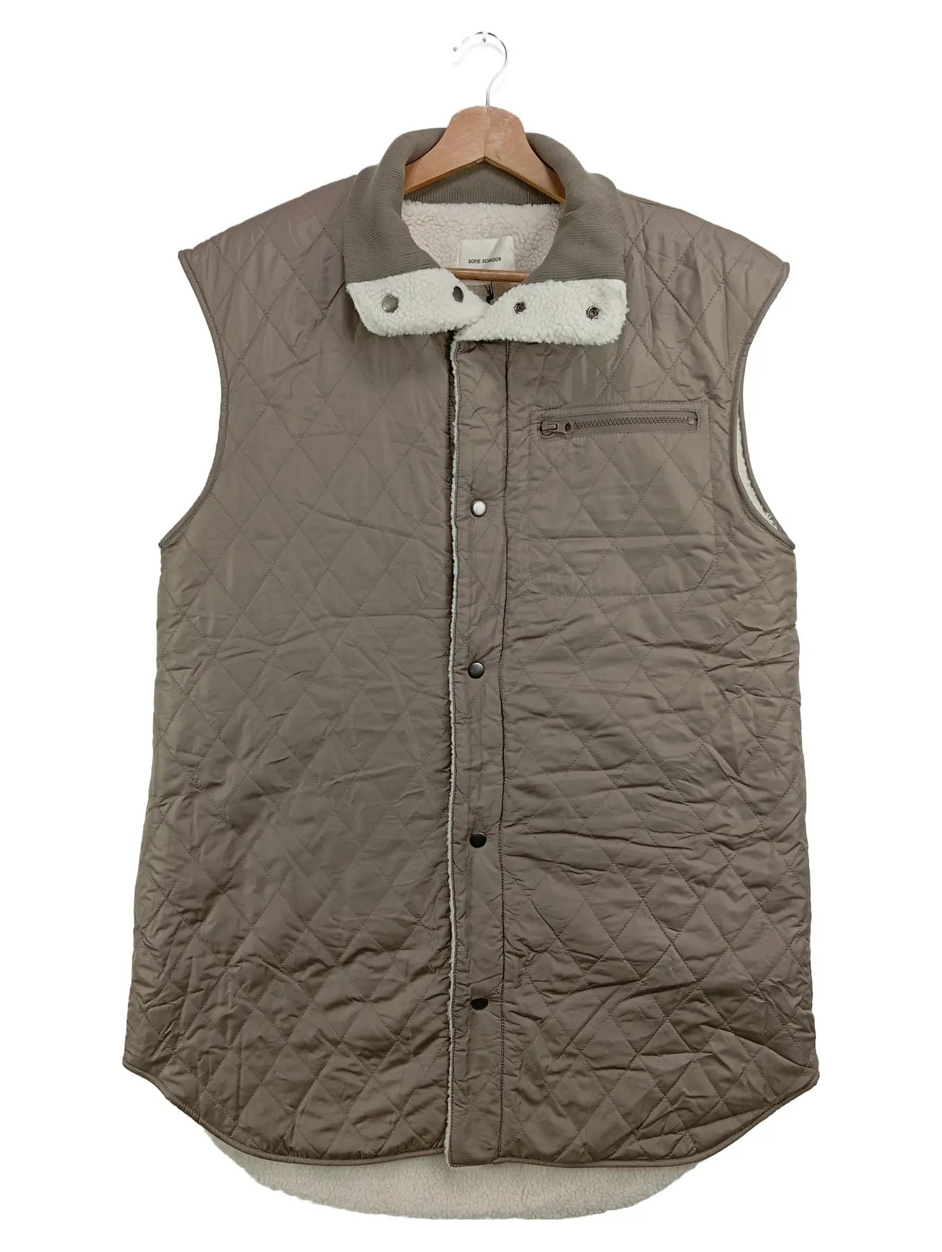 SOFIE SCHNOOR Damen Steppweste Gr. 36/S Braun Streetwear Vintage