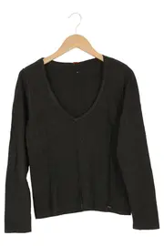 Vorschaubild 1 von Damen Pullover Gr. 36/S Grau Klassisch Casual V-Ausschnitt