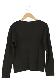 Vorschaubild 2 von Damen Pullover Gr. 36/S Grau Klassisch Casual V-Ausschnitt