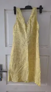 Vorschaubild 2 von Freizeitkleid Damen Gr. 38 Gelb Baumwolle Florales Muster
