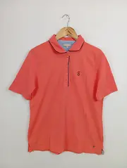 Vorschaubild 1 von Damen Poloshirt Gr. 42/XL Rot Casual Kurzarm