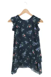 Vorschaubild 1 von Mädchen festliches Kleid Gr. 122 Blau Blumenmuster
