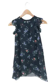 Vorschaubild 2 von Mädchen festliches Kleid Gr. 122 Blau Blumenmuster