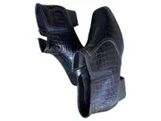 Vorschaubild 2 von Damen Stiefeletten Elegant Braun Gr. 41 Chelsea Boots Kroko-Optik Reißverschluss