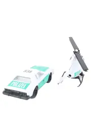 Vorschaubild 2 von Spielzeugauto Polizeiauto & Helikopter Set Mehrfarbig Metall