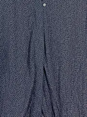 Vorschaubild 3 von Damen Hemdbluse 3/4 Arm Blau Grafisch Gr. 40 L Freizeit