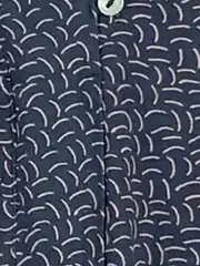 Vorschaubild 5 von Damen Hemdbluse 3/4 Arm Blau Grafisch Gr. 40 L Freizeit