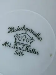 Vorschaubild 4 von Porzellan Wandteller Weihnachten Florales Muster Weiß 20,5 cm