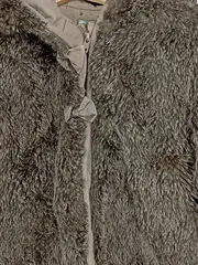 Vorschaubild 3 von Kinder Kunstfelljacke Gr. 104 Braun Kapuze Warm Freizeit Herbst Winter