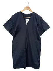Vorschaubild 1 von Damen Blusenkleid Tunikakleid Gr. 36/S Blau Baumwolle Elegant Minimalistisch