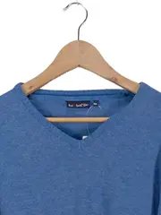 Vorschaubild 2 von Herren Pullover V-Ausschnitt Blau Casual Gr. 54/XXL