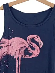 Vorschaubild 3 von Kinder T-Shirt Flamingo Print Blau Gr. 152/158 Baumwolle Casual