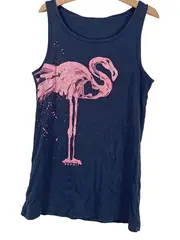 Vorschaubild 4 von Kinder T-Shirt Flamingo Print Blau Gr. 152/158 Baumwolle Casual