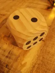 Vorschaubild 2 von Großer Holzwürfel Spielwürfel Deko Würfelspiel Holz Natur