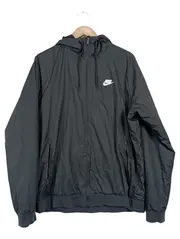 Vorschaubild 1 von Herren Windbreaker Jacke Gr. 50/L Schwarz Kapuze Sport