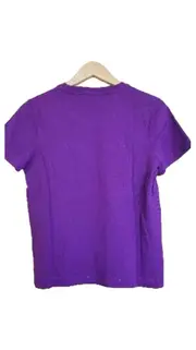 Vorschaubild 2 von Damen T-Shirt Lila Gr. 38/M Casual Logo-Print