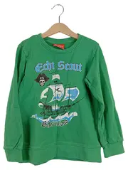 Vorschaubild 1 von Kinder Sweatshirt Grün Gr. 128/134 Piratenschiff Print Casual