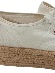 Vorschaubild 3 von Damen Espadrilles Plateau Sneaker Weiß Bast Gr. 39
