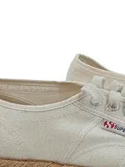 Vorschaubild 4 von Damen Espadrilles Plateau Sneaker Weiß Bast Gr. 39