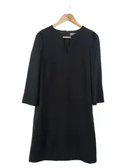 Vorschaubild 1 von Damen Blusenkleid Gr. 38 M Schwarz Elegant Business Midikleid