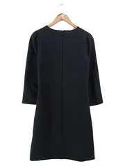 Vorschaubild 2 von Damen Blusenkleid Gr. 38 M Schwarz Elegant Business Midikleid