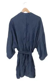 Vorschaubild 2 von Damen Strickjacke Kimono Lyocell Blau Gr. 42 Casual