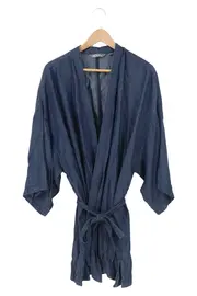 Vorschaubild 1 von Damen Strickjacke Kimono Lyocell Blau Gr. 42 Casual