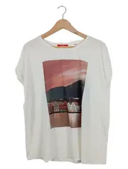 Vorschaubild 1 von Damen T-Shirt Gr. 40/L Weiß mit Grafik-Print Casual