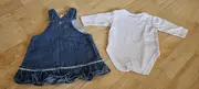 Vorschaubild 5 von Mädchen Latzkleid Body Set Gr. 68 Baumwolle Charmant Blau